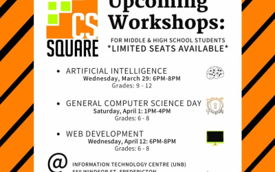 UNB Computer Science Winter Workshops – Artificial Intelligence – March 26, 6-8PM