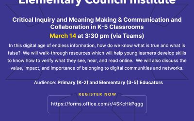 Teacher PL: Critical Inquiry and Meaning Making & Communication and Collaboration in K-5 Classrooms 