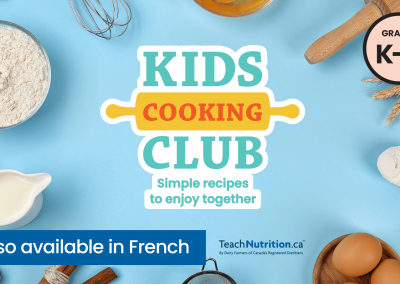 KIDS COOKING CLUB – Recipes for K-5, 6-8