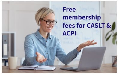 Free membership fees for CASLT and ACPI